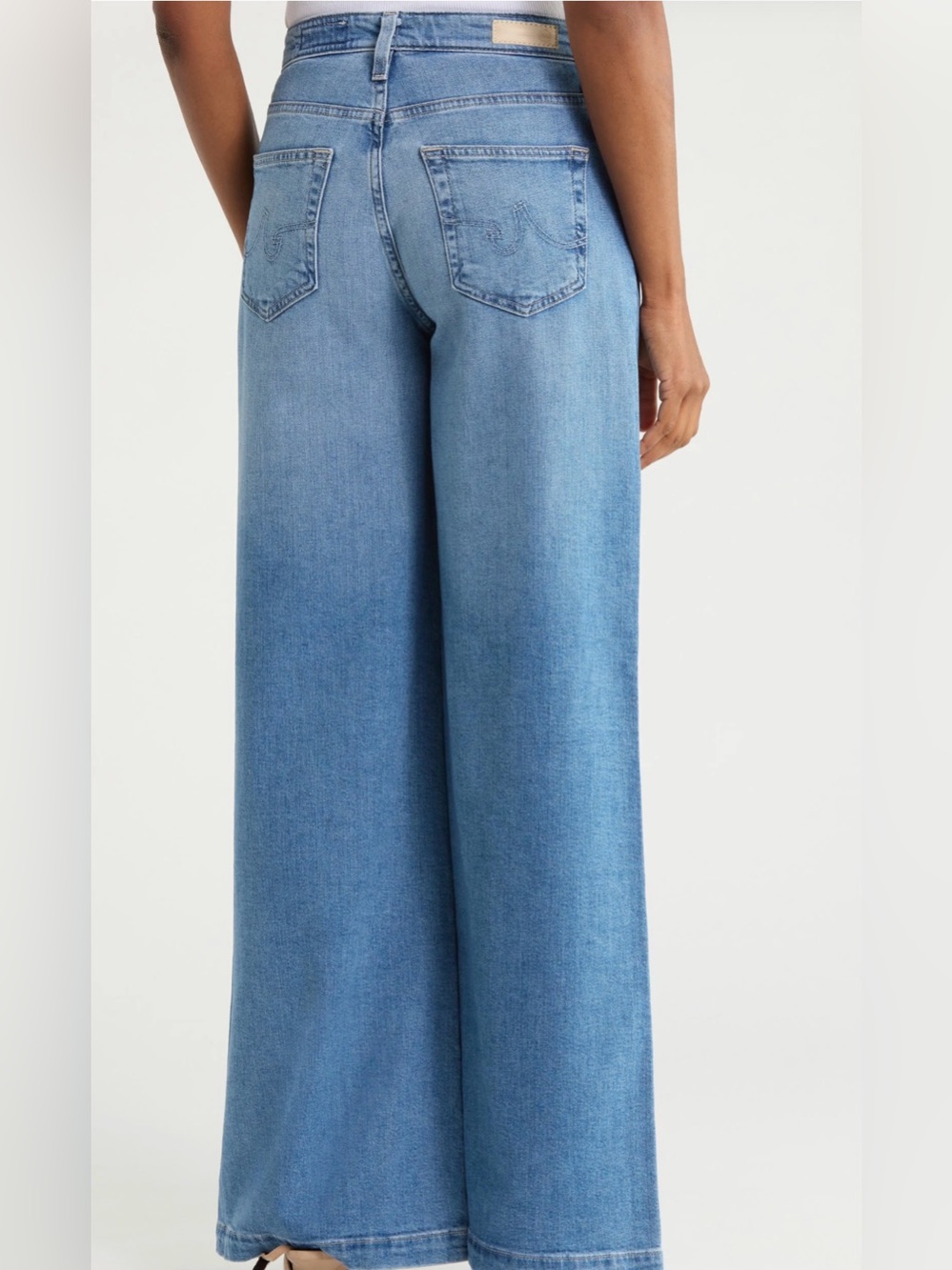 Ag Adriano Goldschmied Leana Wide-Leg Jeans ~ Dune - Picture 2 of 9